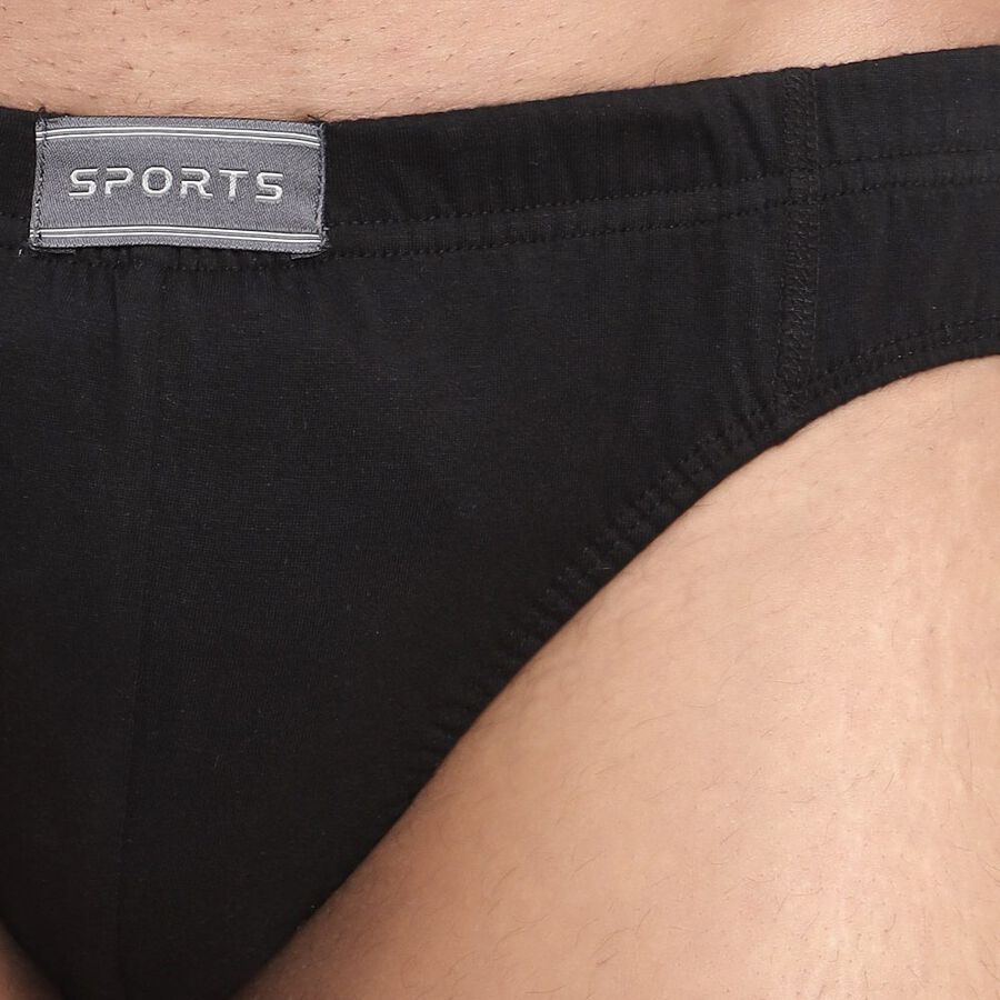 Men's Cotton Brief, Black, large image number null